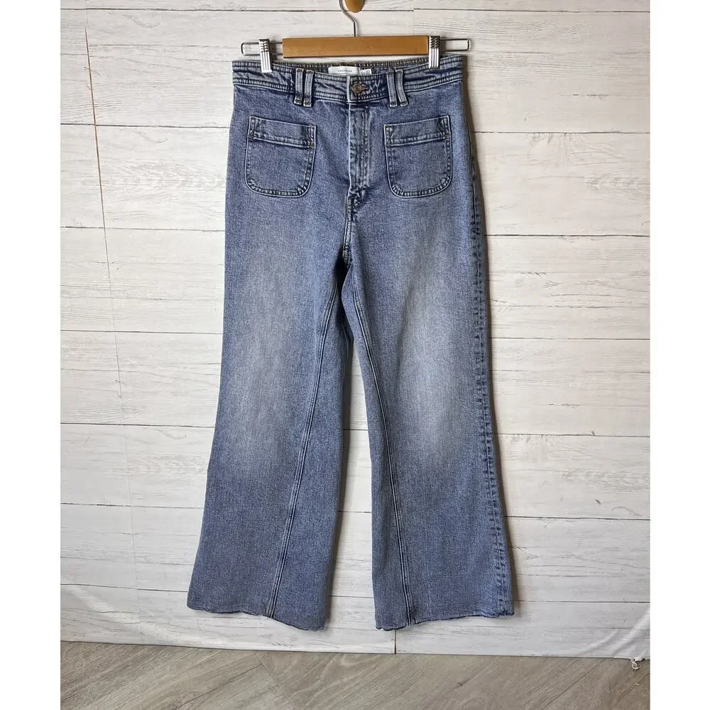 Paris Atelier & Other Stories Jeans Womens Size 29 Patch Pockets Wide Leg